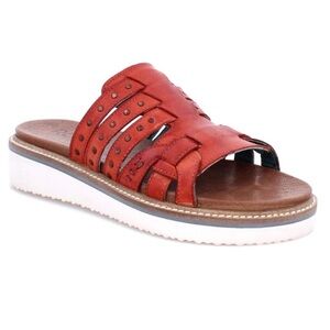 New Roan by Bed Stu Monarch leather slide sandal